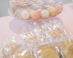 Individually wrapped cookies and French macarons | Petite Sweets by Laura | Photo by Chua Lee Photography